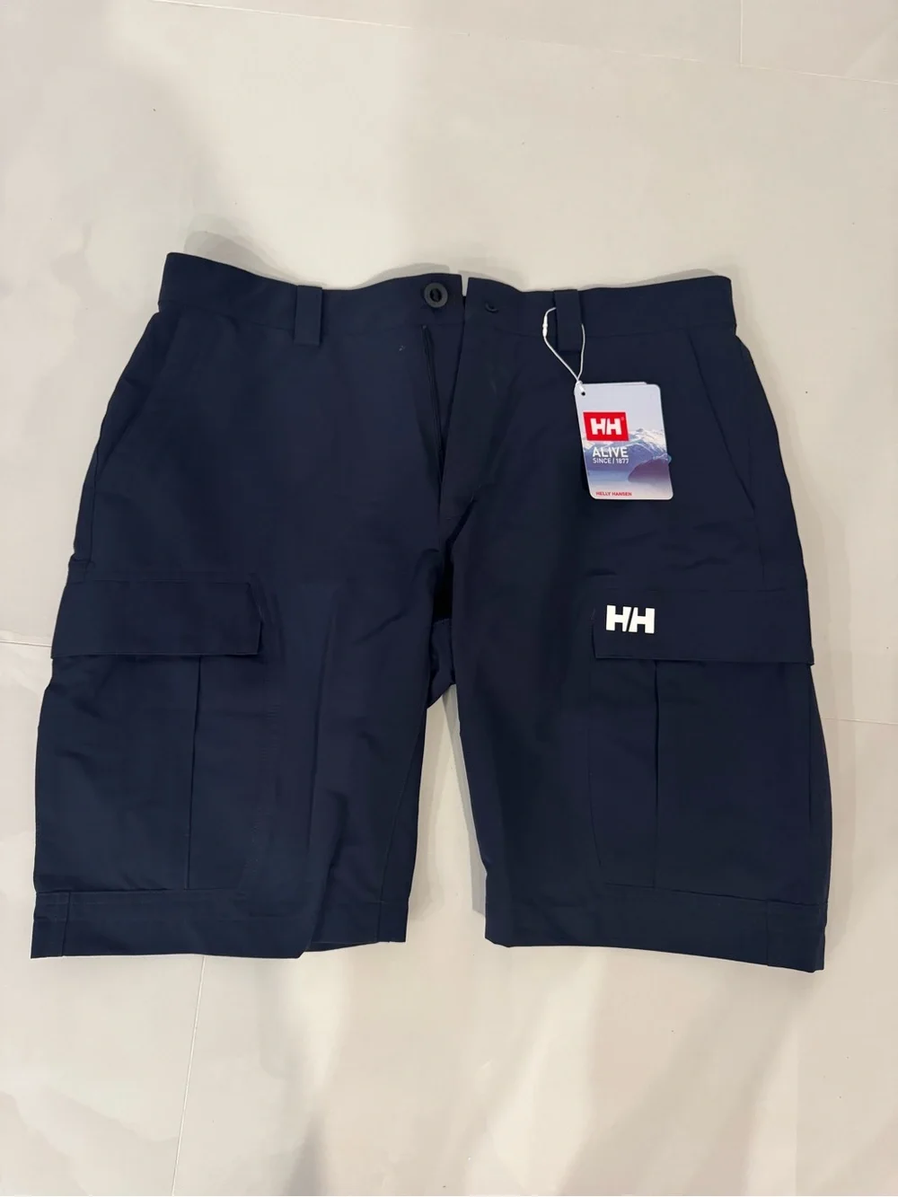 Helly Hansen Men's Dark Navy Cargo Shorts with HH Logo